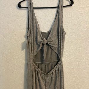 O’Neill Thera stripe jumpsuit with open back